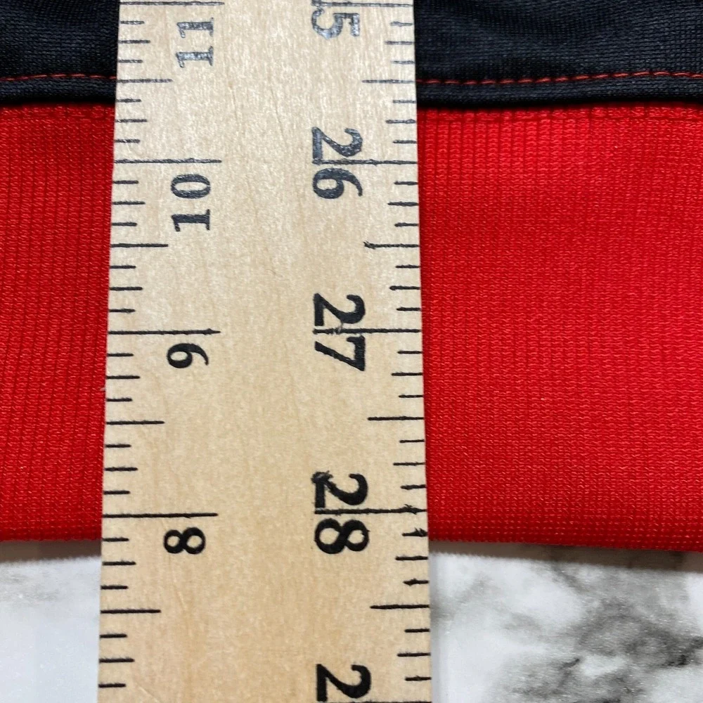 Henry & William Mens Sweater Size L Red Black Long Sleeve Full Zip Pockets NEW